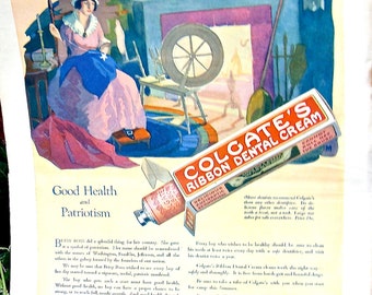 Antique 1922 Magazine "The Youth's Companion" Advertisements and features American Historic Events..Back cover Colgate Ad. Inside many more