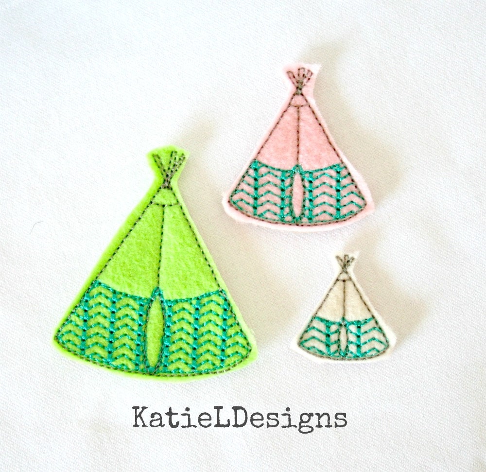 Teepee Felties Machine Embroidery Design Pattern Download 5