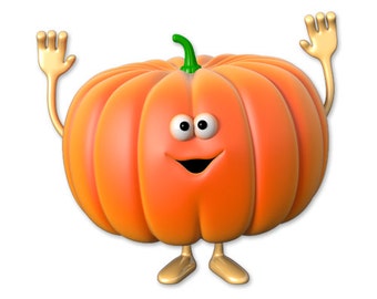 Wall decals vegetable pumpkin A256 - Stickers légume potiron A256