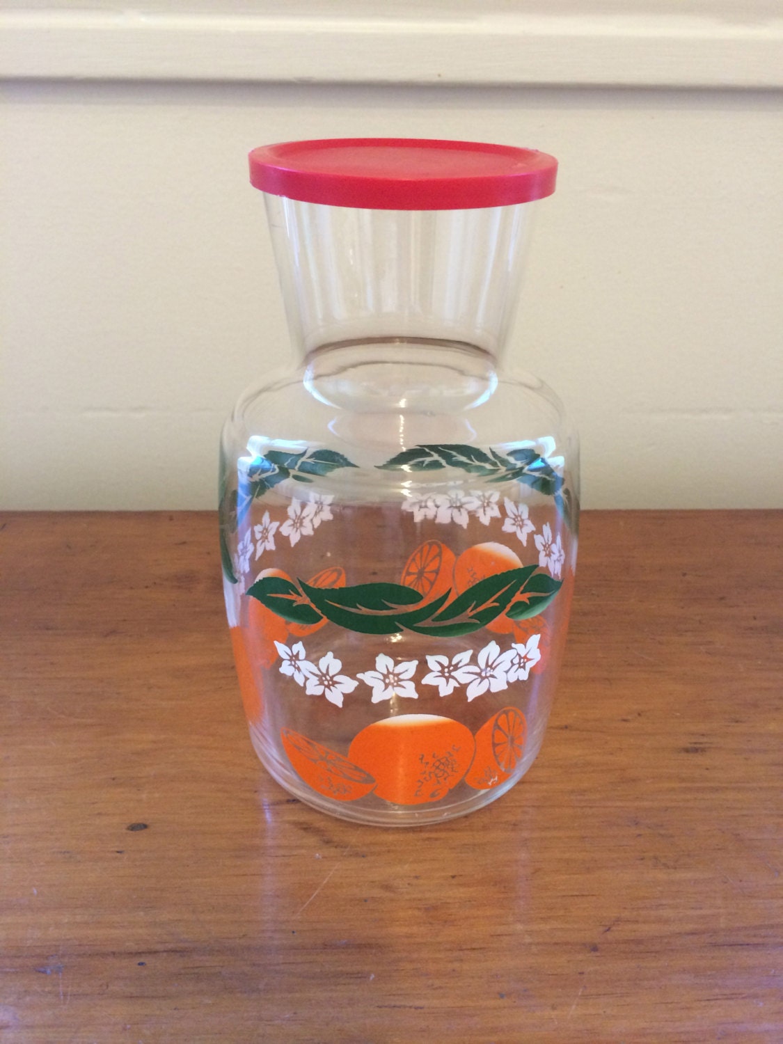 Vintage Orange Juice Carafe Bottle. Made in by MaxandJoeVintage