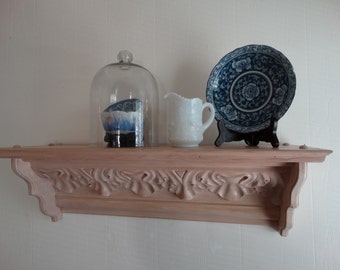 Vintage Acanthus Leaf Design shelf Shabby Cottage, Home Decor