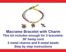 Popular items for macrame bracelet pattern on Etsy