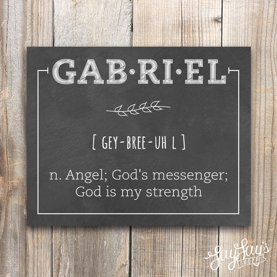 Personalized Name Definition  Wall  Art Print Baby Name