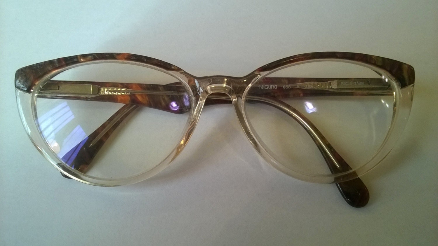 Vintage 1990s Nigura Eyeglasses Frame 658 A Nigura Flex System 