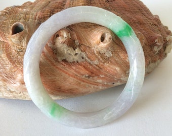Natural Color Solid Jade Bangle