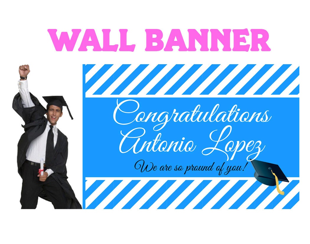 Graduation Banner Personalized Party Banner Class Of