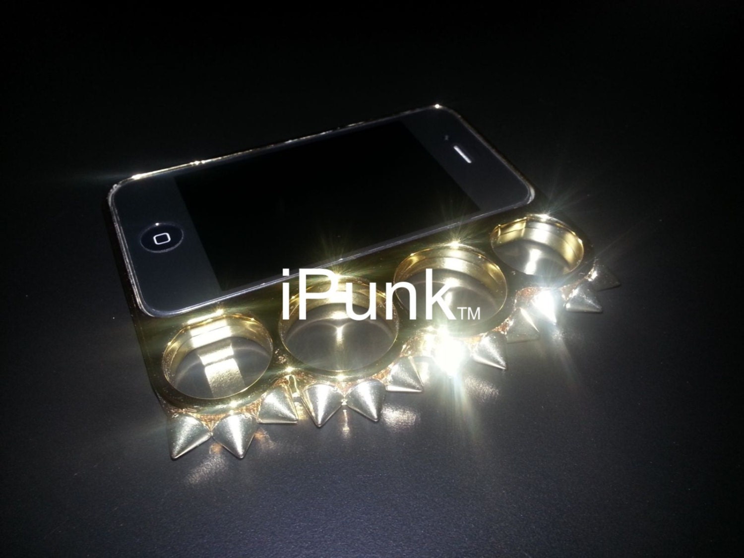 Triple Spiked Brass Knuckles Phone Case for iPhone 6 5 by iPunk