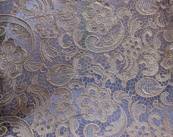 Guipure Lace Fabric, Embroidered Flowers, Hollowed Wedding Lace Fabric for Bridal Dress, Bodices, Skirt, Shorts, Craft Making, 1 Yard