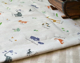 linen fabric,cartoon linen fabric,animal linen cotton fabric,kids fabric,kids curtain fabric,children room decoration fabric,shirt fabric,