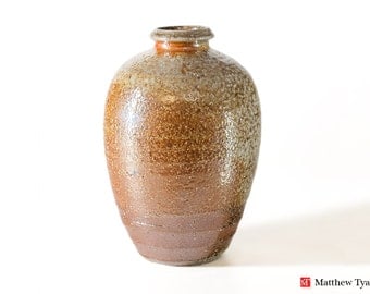 Stoneware Vase, Pottery Vase, Ceramic Vase, Ceramic Vessel: Stoneware Pottery, Soda Fired at the Leach Pottery