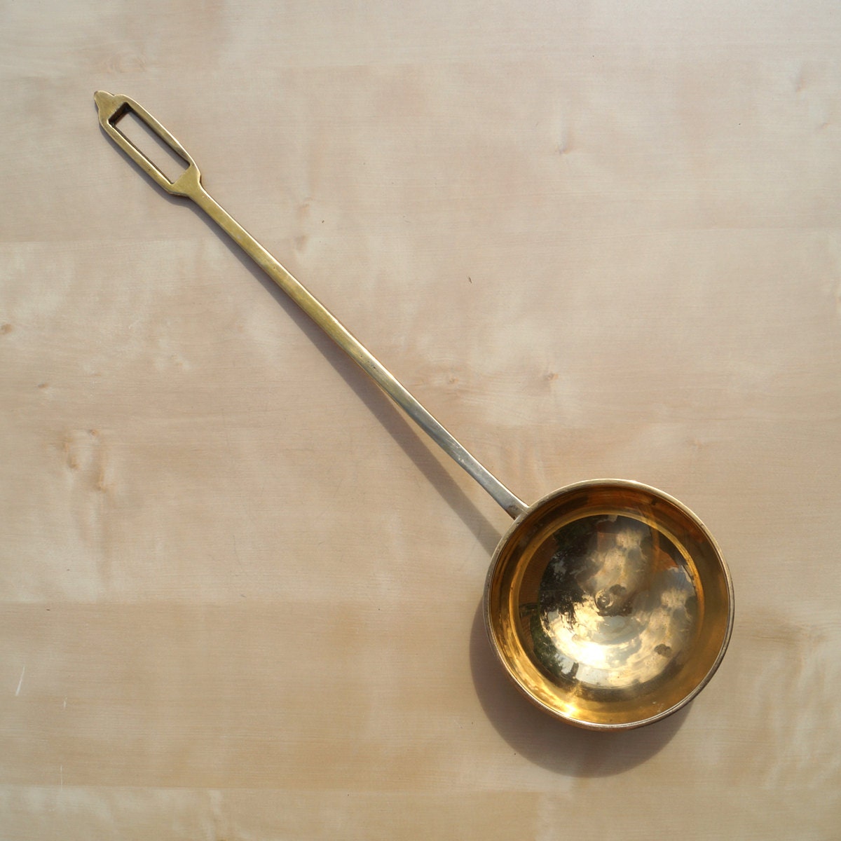 Large brass spoon / ladle vintage decorative