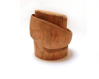 Vintage Wood Hat Mold Form Womens Hat Makers Millinery Hat Block Wood Hat Form Hat Blocking Form Home Decor Primitive Antique Milliners