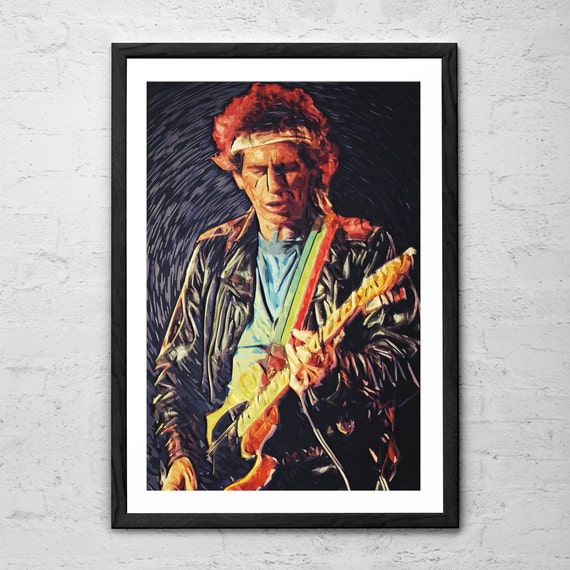 Keith Richards Wall Art Poster Fine Art By Taylansoyturkfineart