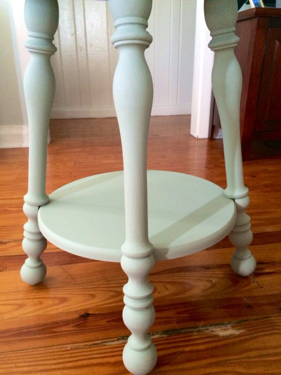 Stunning Upcycled Round Side Table