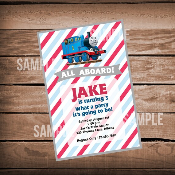 Thomas the Train Birthday Invitation by WeAreHavingaParty on Etsy