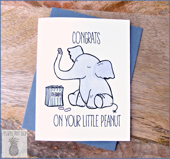 Items similar to Congrats on your Little Peanut, Gift for Family ...