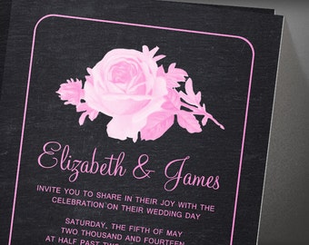 Pink Floral Wedding invites
