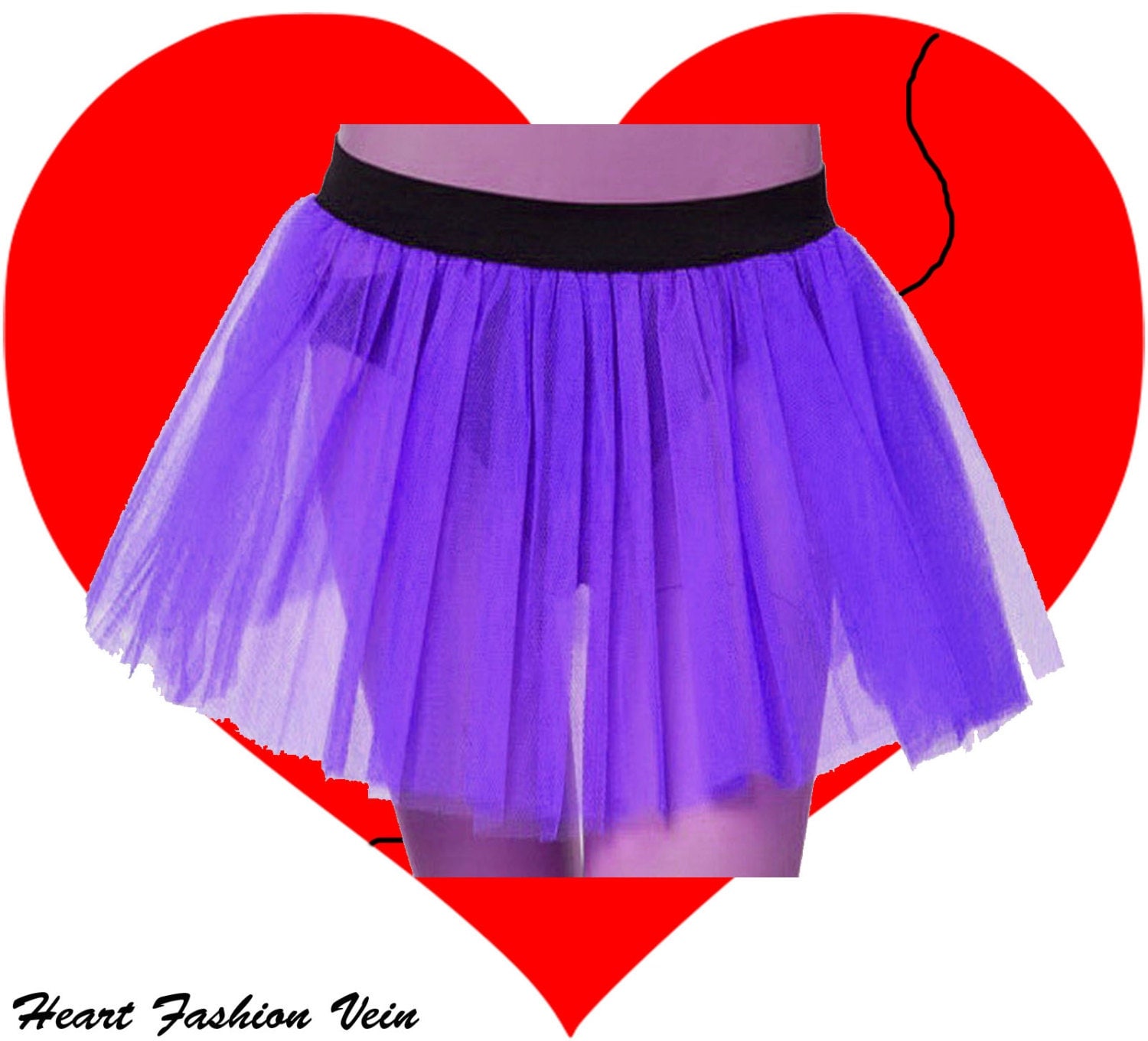 Plus Size Purple Tutu Skirt 3 Layers Length 13 to 14 Free