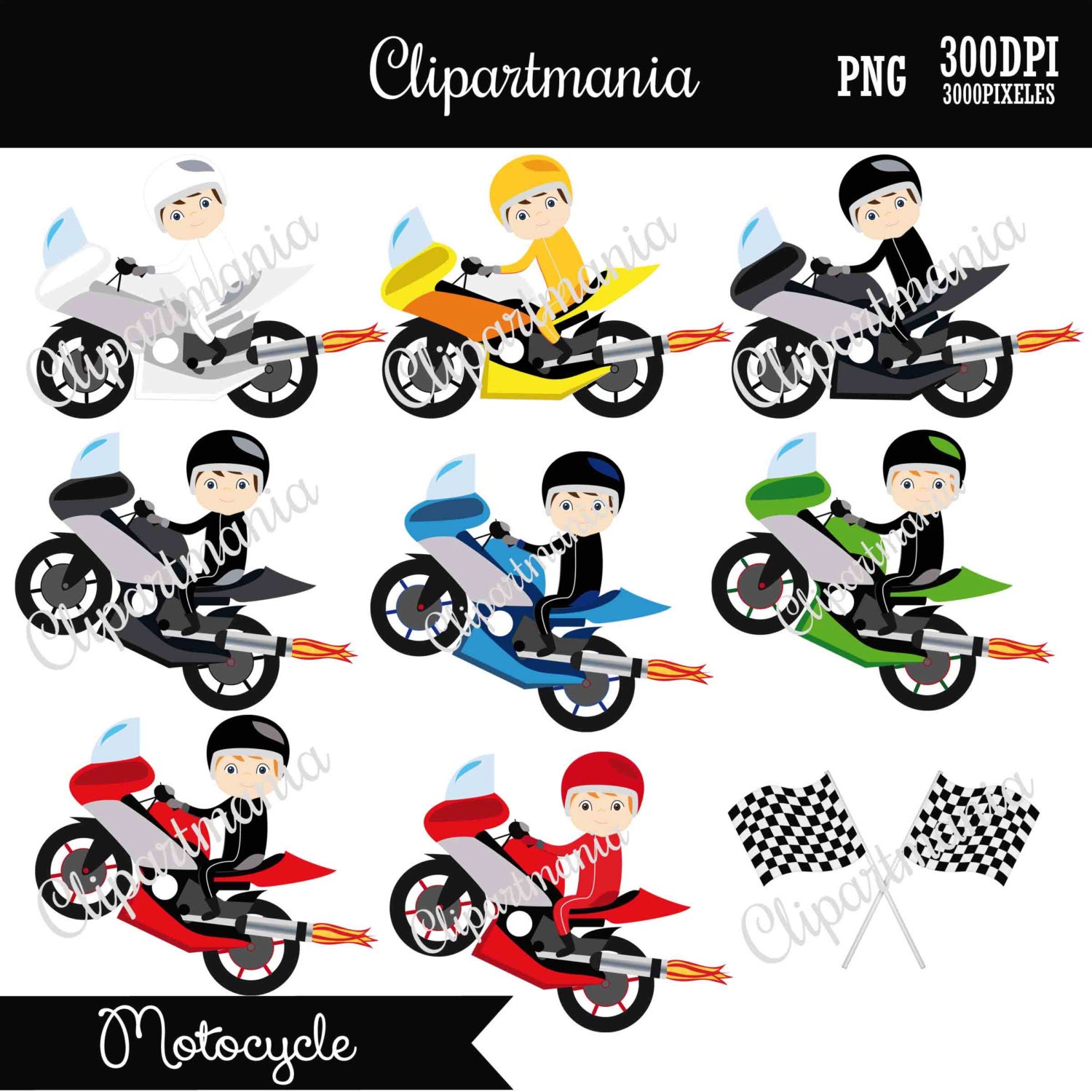 Motorcycle Clipart ClipArt Clip art Birthday Party by ClipartMania