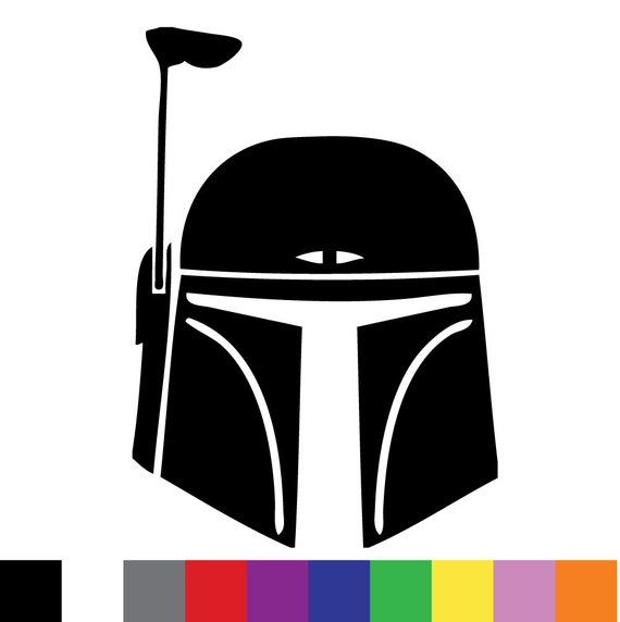 Boba Fett Helmet Custom Vinyl Decal Star Wars by DecalExchange