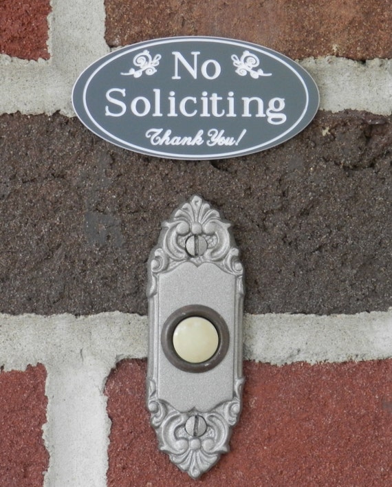 15 x 3 no soliciting doorbell sign by engravedblessings on etsy