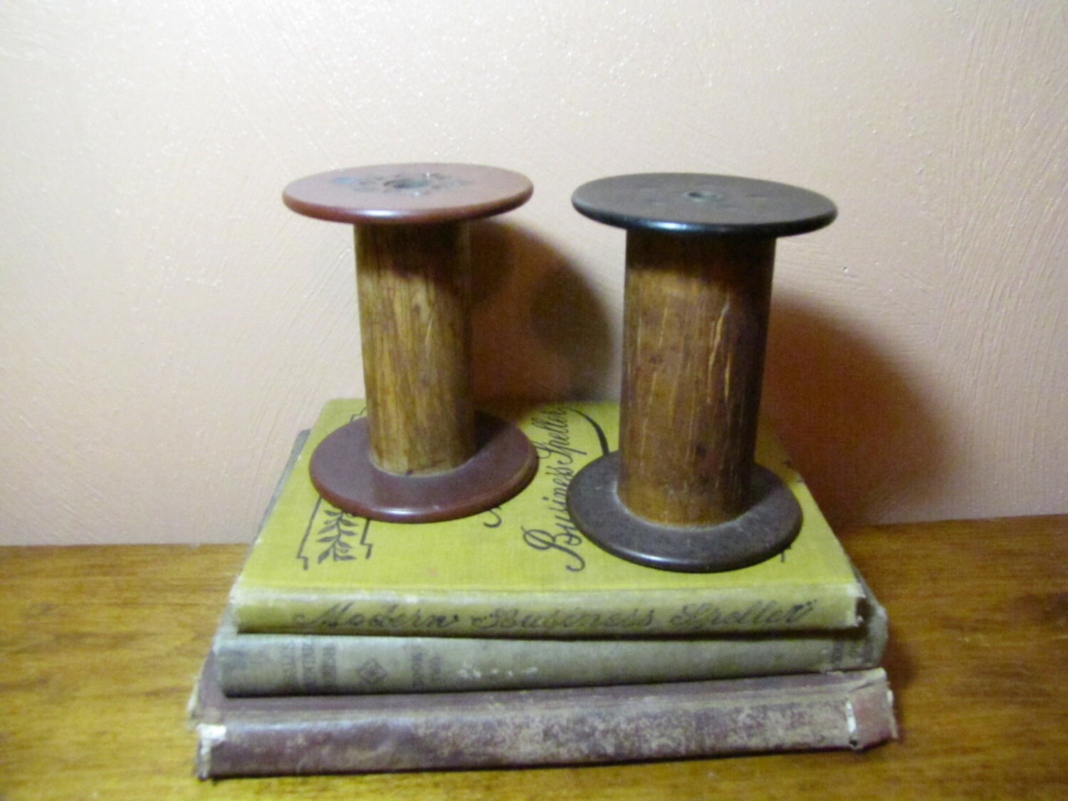 Vintage Wooden Factory Bobbins 2