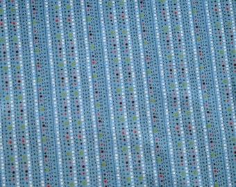CLOSEOUT Scoot Blue Dots and Checks Fabric by Deena Rutter for Riley Blake Fabrics