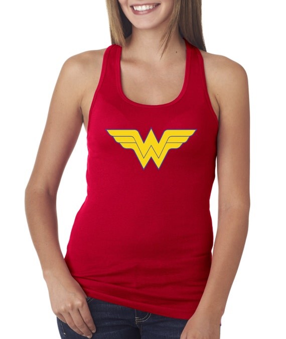 Wonder Woman Womens Workout Racerback Tank by DeviousnessDesigns