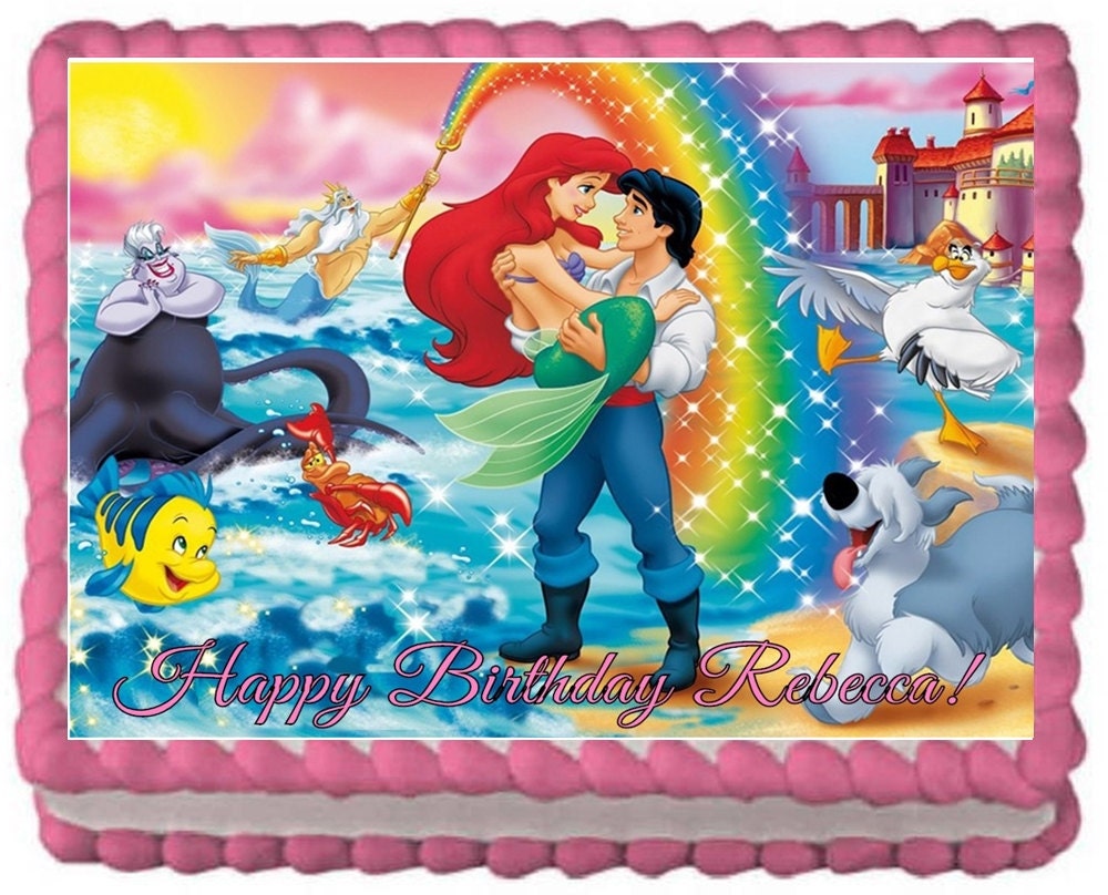 The Little Mermaid Edible Cake Toppers Frosting by ...