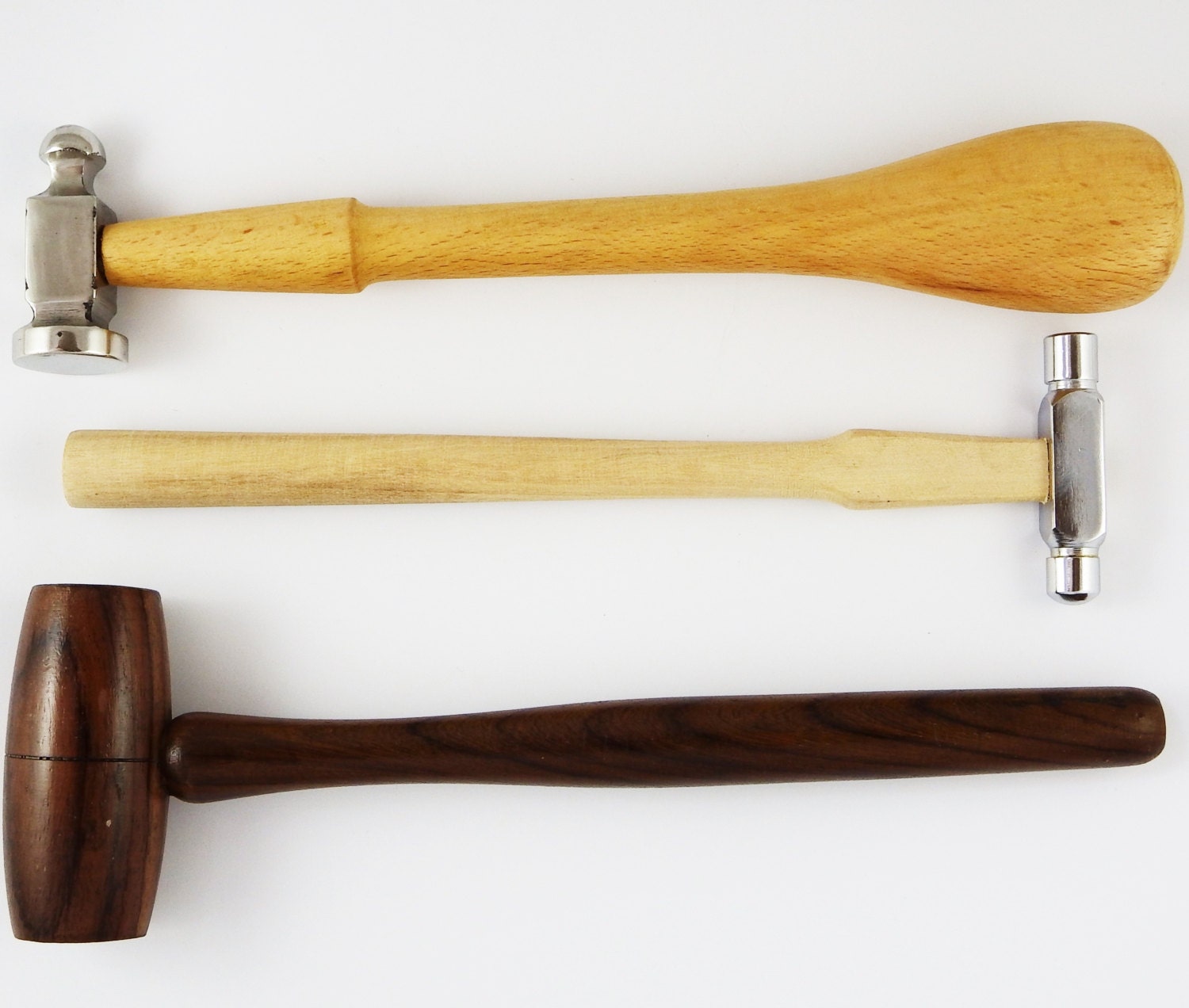 Set 3 Hammer jewellers tools metal shaping by alfindingsltd