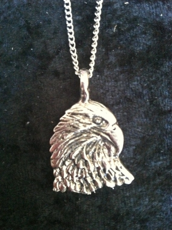 Items similar to FINE PEWTER EAGLE Pendant on Etsy
