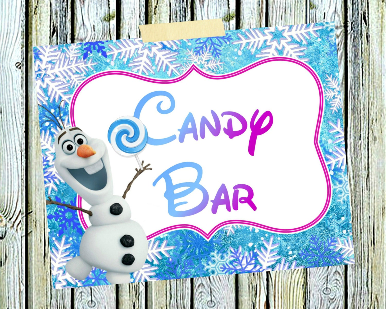 Frozen Door Sign Printable Digital Birthday by kidspartypixel