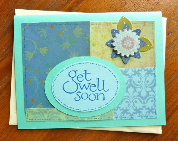 Pretty Get Well Card with Collage of Mostly by KatesCardCompany