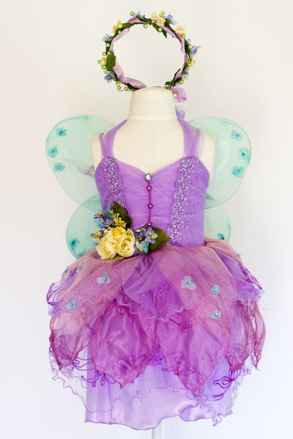 Child Fairy Costume- Morning Dew Purple Fairy Size L (8)