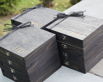 Groomsmen Gift Box, Cigar Box, Personalized Cigar Boxes, Set of 12 Custom Cigar Boxes, Engraved Cigar Boxes, Personalized Cigar Boxes