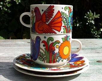 Lot de 2 coquetiers Acapulco Villeroy & Boch des années 60