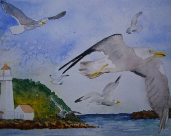 aquarelle animale : ballet