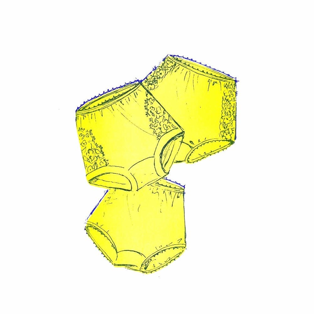 1960s Ladies Briefs Underwear Panties Vintage Sewing Pattern