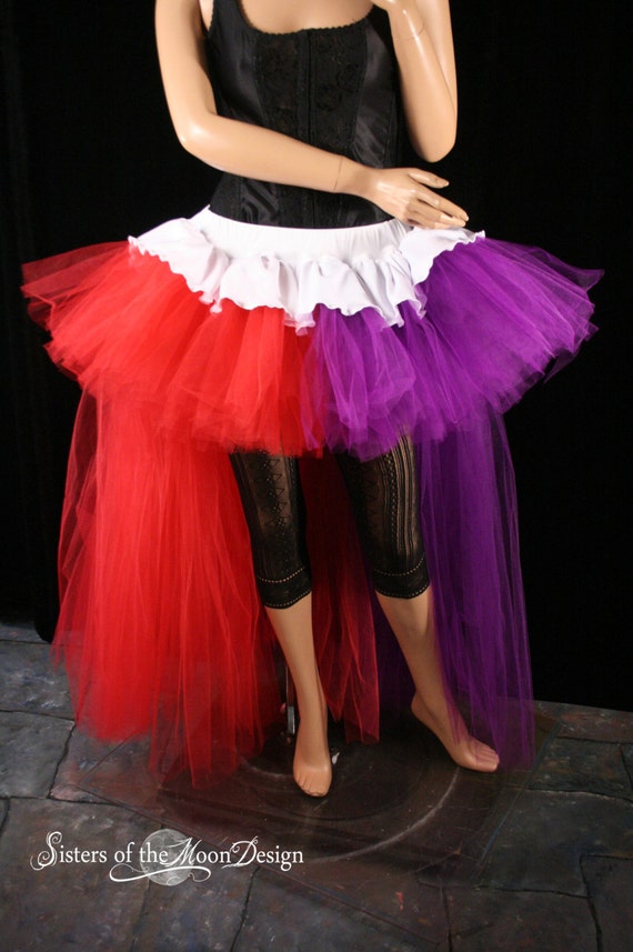 Nurse Harley Quinn Adult tutu skirt Wedding Formal bustle trail bridal 