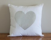 Silver Foil Heart Pillow