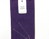 Taurus - Bull Zodiac Constellation - Purple Screenprinted Small Kitchen Towel - DaogreerEarthWorks