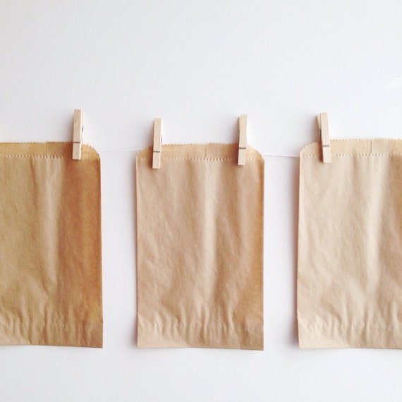 Items similar to Brown Paper Bags Set of 50 on Etsy