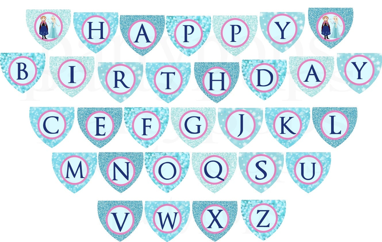 frozen party frozen banner banner frozen birthday by partypops