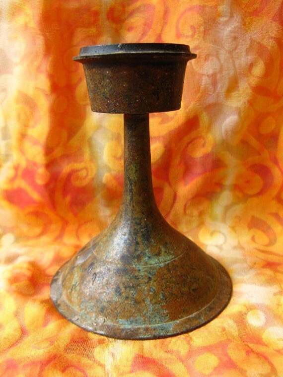 Metal CANDLE HOLDER for Votive Candles Aged Brass with Great