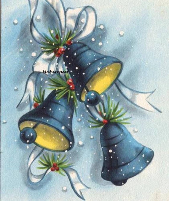 Items similar to Christmas Bells Downloadable, Printable Digital Art ...