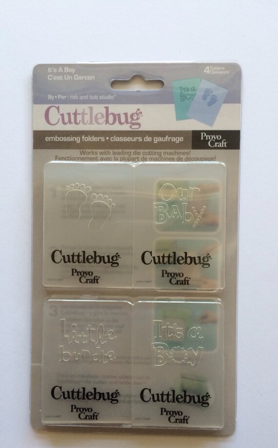 Cuttlebug It's A Boy Embossing Folder set