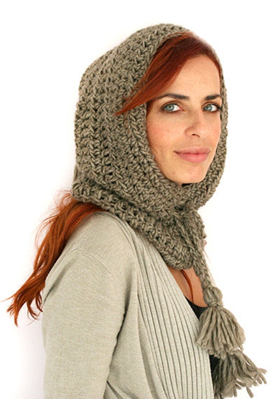 Items similar to Crochet hood, Hooded cowl, Crochet hooded cowl, Hooded ...