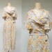 RESERVED Vintage 1930s Dress / 30s Floral Voile Tea Length Frock / Medium - Large