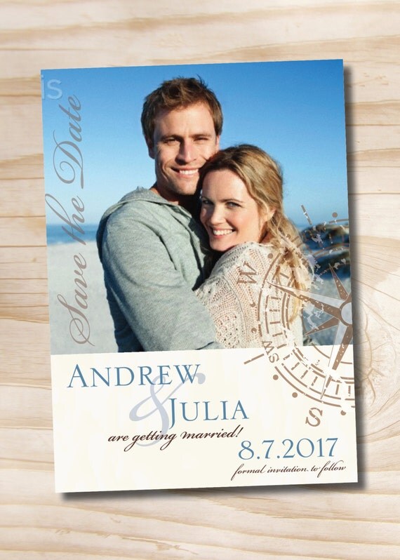 ANTIQUE COMPASS Wedding Save the Date- You Print Il_570xn