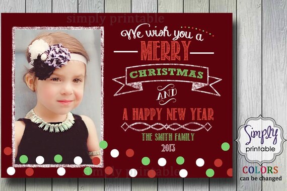 Christmas New Year Photo Card Il_570xn